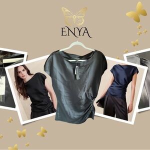Black Satin Women's Top